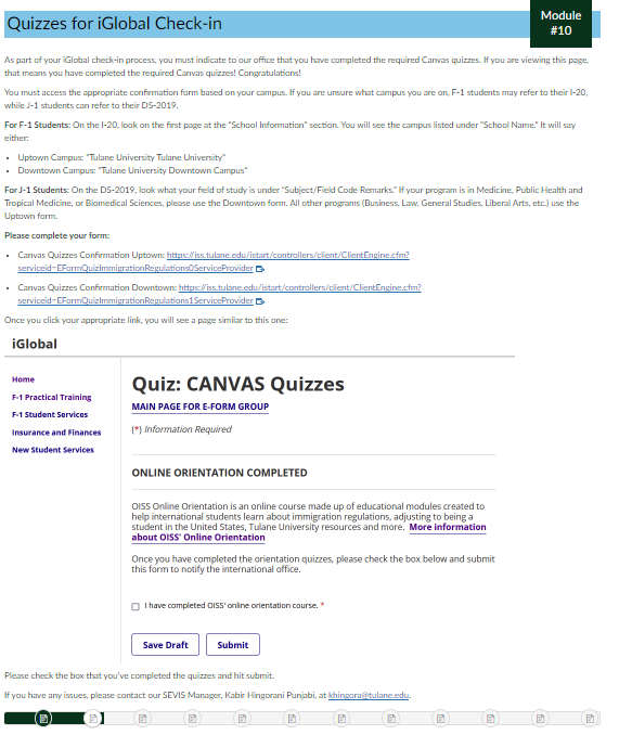 canvas check in