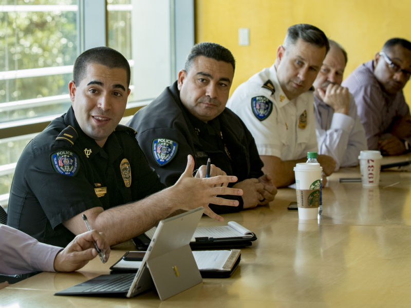 TUPD in a meeting