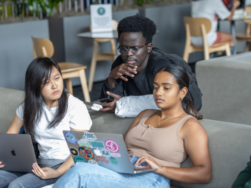Students working together