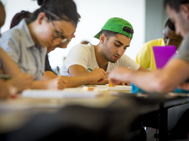 students studying