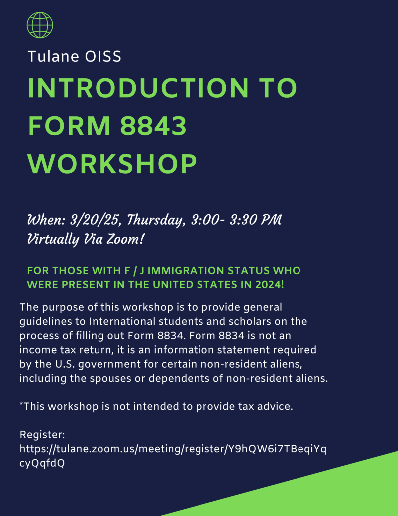 Form 8843 presentation 3/20/25 